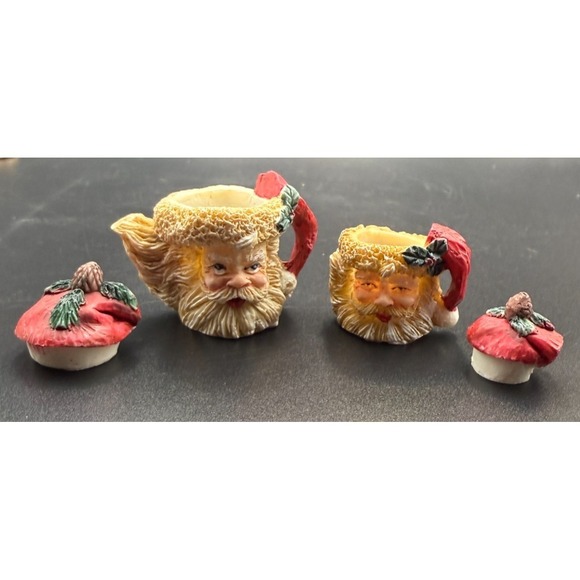 Wong's International Trading Inc Santa Claus Christmas Mini Tea Set 10 piece VTG - Picture 9 of 10